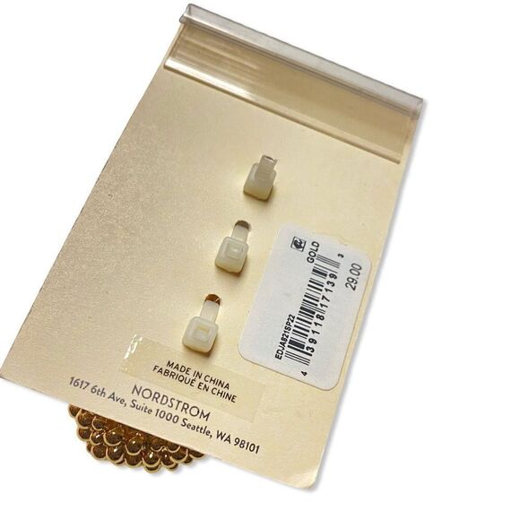 Open Edit 3 piece gold ring set. Size M/ L Nordstrom. Carded - Picture 3 of 3